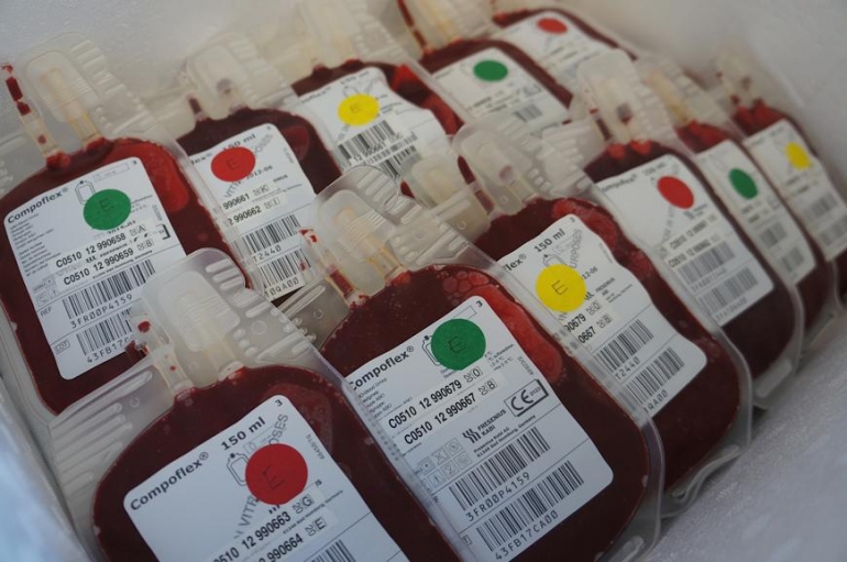 Vrećice krvi. Izvor: www.blood.ca