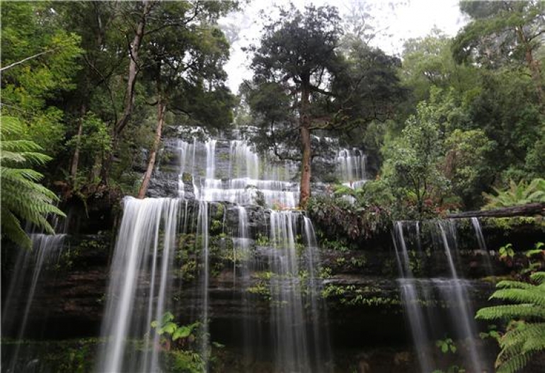 Fotografija koja je dostupna od 5. lipnja 2014. prikazuje Russell Falls, vodopad u Nacionalnom parku Mt Field, Tasmanija, Australija, 21. svibnja 2014. Svjetski dan zaštite okoliša obilježava se svake godine 5. lipnja diljem svijeta.